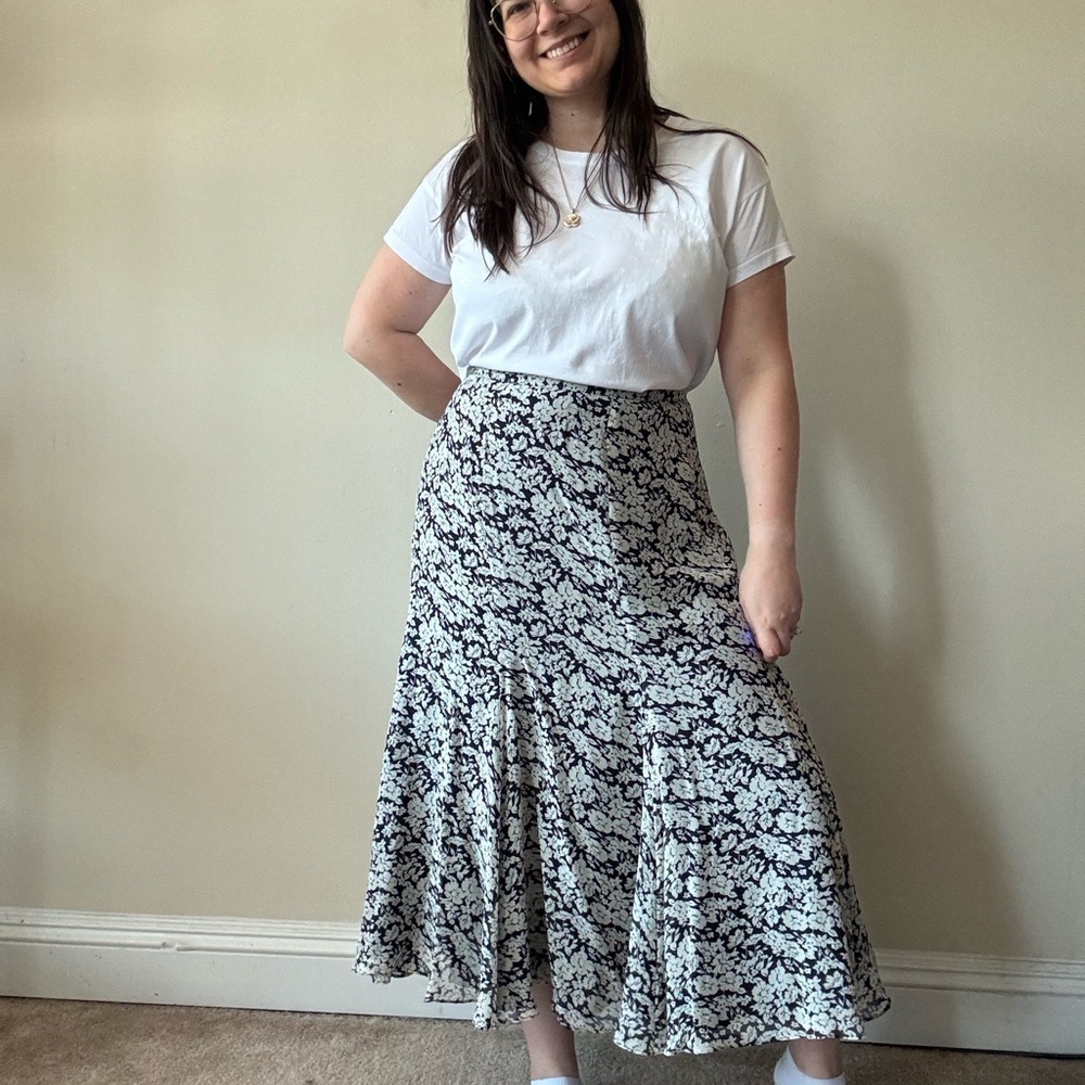 Ralph Lauren Floral Silky Skirt